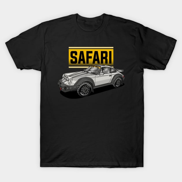 911 Safari Rally Sports Car T-Shirt by Guyvit